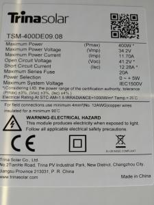 Panely TrinaSolar Vertex S, 400 Wp